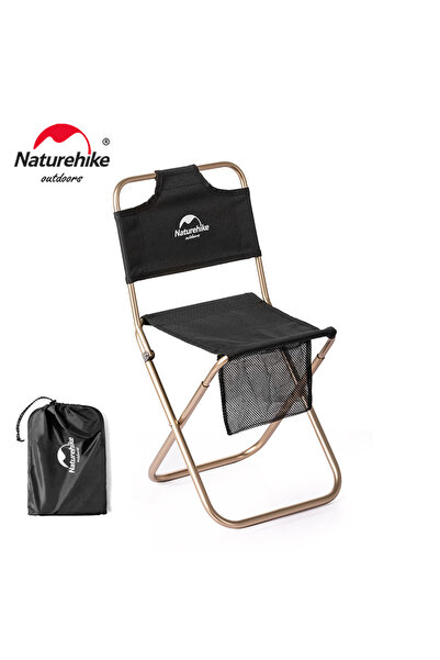 Naturehike Black Beach Chair Ultralight Portable Camping Chairs Folding With Mesh Bag Relax Chair Ou