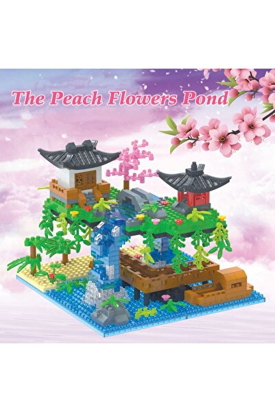 Choice 688 قطعة +688 قطعة من مسبح زهرة الخوخ، مجموعة بناء مصغرة، لعبة بناء إبداعية، مادة ABS، تعليمية