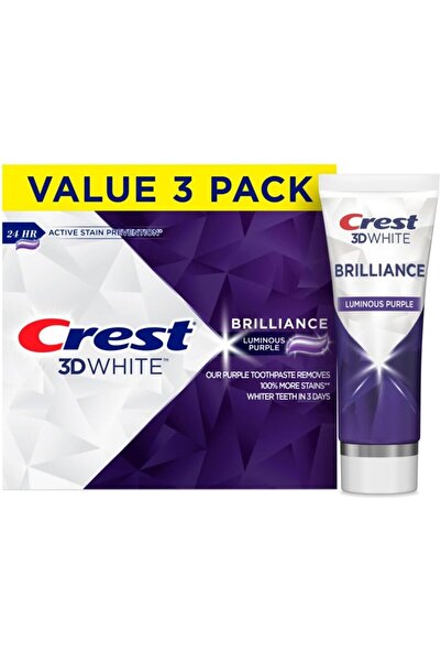 CREST 3D White Brilliance Toothpaste, Whitening, Pack of 3 (4.5 oz)