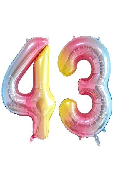 Domi Party & Gifts Set de 2 baloane folie, Domi Party & Gifts, Curcubeu, Aniv...