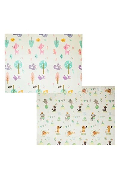 DAMUR Children's Mat, 2-Sided (Deer/Circus), XPE+PE, Waterproof, Non-slip, Th...