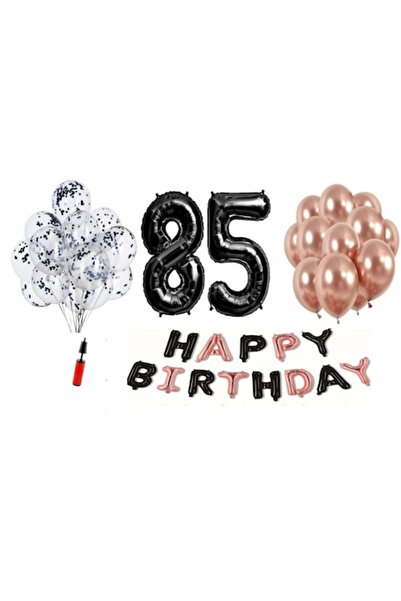 Domi Party & Gifts Set 36 baloane, Domi Party & Gifts, La mulți ani negru/aur...