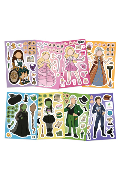 choice2 8PCS 8/16/24Pcs Wicked Witch Collage DIY Puzzle Sticker Games Make A ...