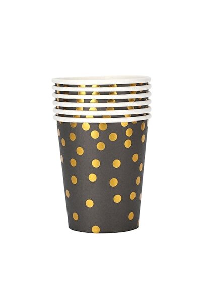 DAMUR Set of 10 Glasses, Polka Dot Print, Cardboard, 250 ml, 7.5 x 8.5 x 5.2 ...