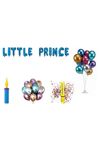 OEM Little Prince Balloon Set, Cake Topper Gift, 73 Pieces, Blue