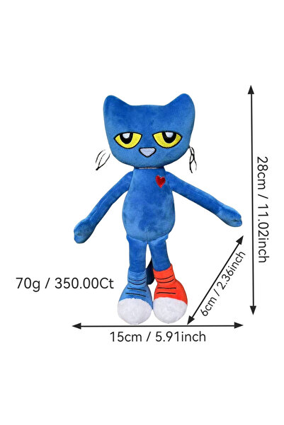 Miniso 28-36cm B 30cm Cartoon Smile Pete Cat Plush Toy Anime Blue Kitty Animal Stuffed Doll Accompany Baby