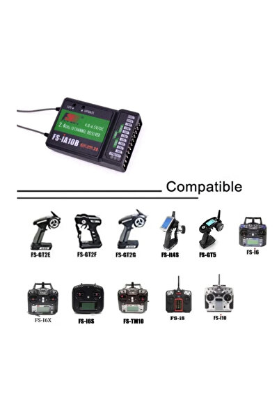 Choice 1PCS Flysky FS-iA10B 10 Channel Receiver 2.4G 10CH iBUS PWM PPM Output For FS-i6 FS-i6s FS-i10 Trans