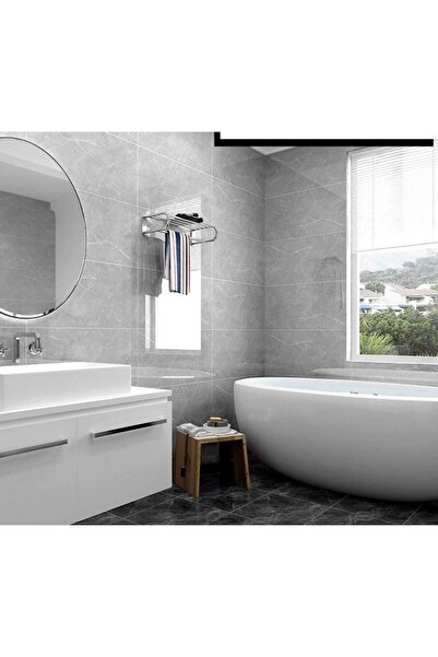 OEM 10 Wallpaper Panels 60 x 30 cm PVC Marble Effect, 1.8 m², Light Gray