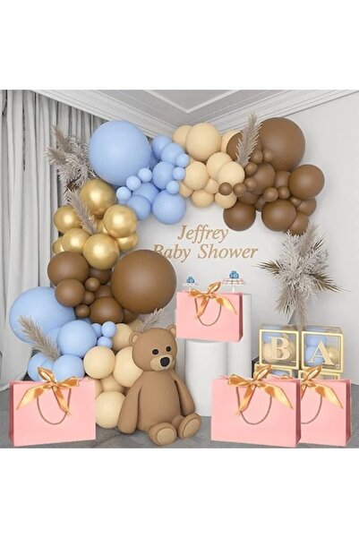 LEIBOO Set Arcă de Petrecere cu 107 Baloane din Latex, 12 cm, 30 cm, 45 cm, A...