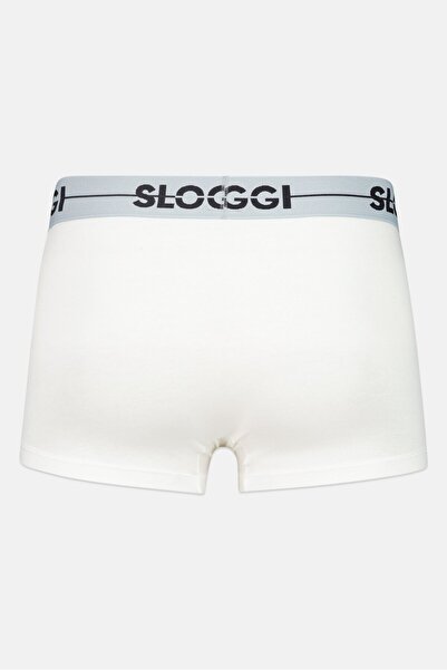 SLOGGI Men 3 Pieces Brand Logo Hipster Briefs, Off White