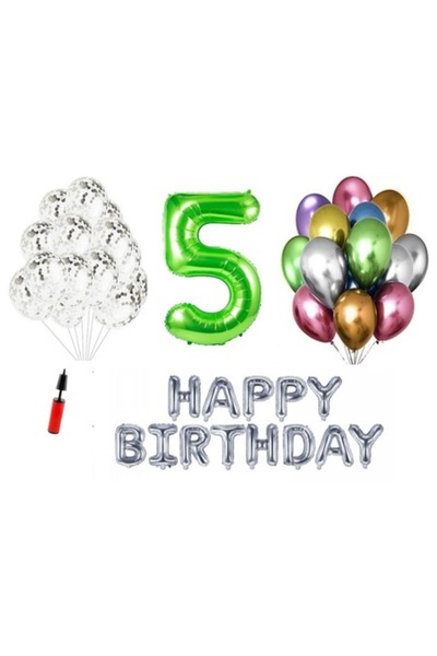 Domi Party & Gifts Set de 32 de baloane, Domi Party & Gifts, La mulți ani, an...