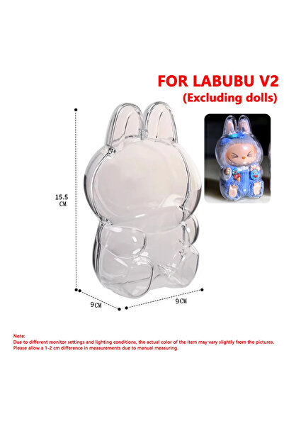 Choice لا يوجد غطاء حماية شفاف لدمية لابوبو V2، غطاء لدمية لابوبو مونستر توي ...