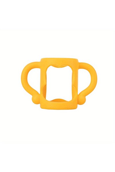 choice2 مقبض زجاجة من السيليكون الأصفر لزجاجات الأطفال الضيقة، مقبض سهل الإمس...