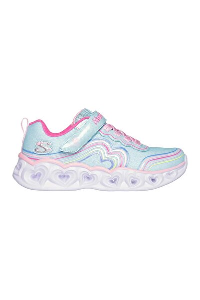 SKECHERS أحذية قلوب مضيئة - أزرق ووردي
