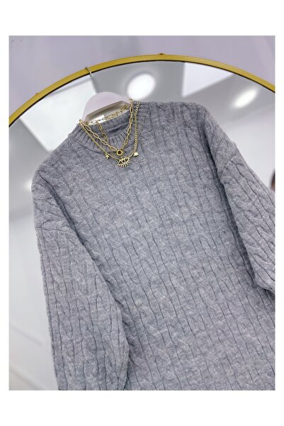 YEDİLALE SAÇ ÖRGÜ YUMOŞ SIFIR YAKA TRİKO TESETTUR KAZAK