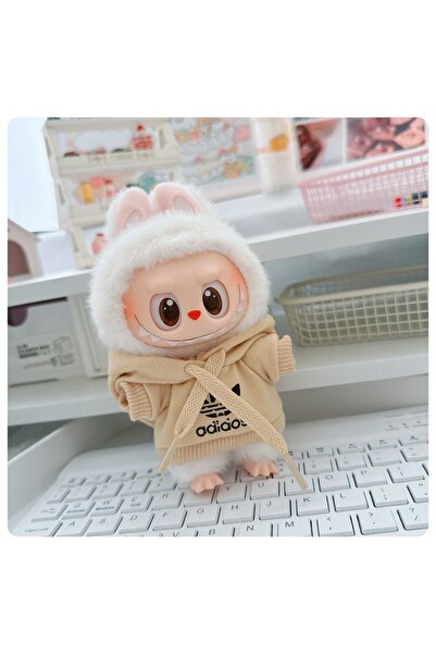 Miniso مجموعة ملابس دمى ADI Khaki 15/17 سم Labubu V1 V2 V3، ملابس عصرية بغطاء...