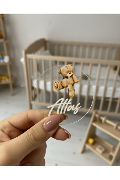 LABİREND PRODUCTS 10'lu paket Şeffaf Ayı Figürlü Boyasız Bebek Magnet Kartlı ...