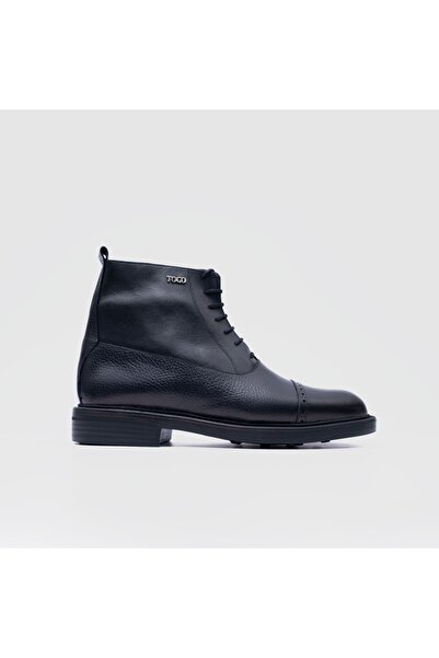 TOGO Siyah Antik Hakiki Deri Erkek Klasik Bot [052327]