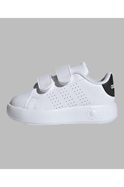 adidas حذاء Advantage بشريط إغلاق بخطاف وحلقة - أبيض
