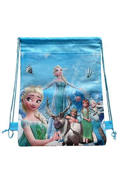 Miniso 1 Cartoon Anime Frozen Elsa Drawstring Non-Woven Backpack Bag Children Toy Sporting Goods Stationer.