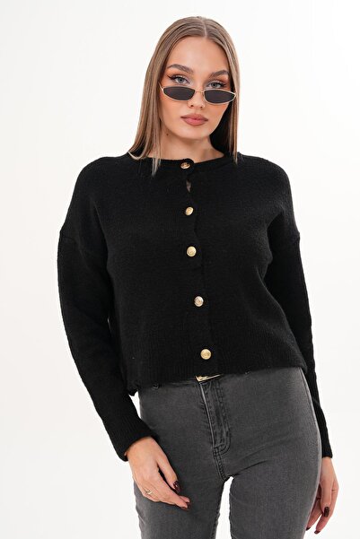 ŞİMAL Women's Button Closure Knitwear Knitted Cardigan 255388 -
