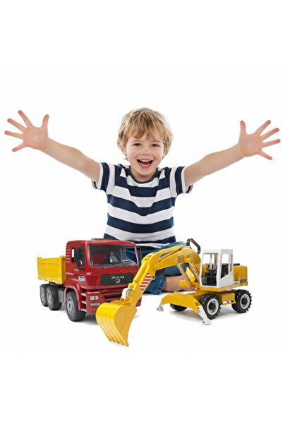 Bruder MAN TGA Tipper Truck with Liebherr Excavator - 02751