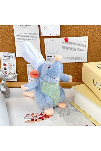 Miniso A-13cm Kawaii Disney Cartoon Image Ratatouille Plush Toy Keychain Cute Backpack Pendant Couple Decor