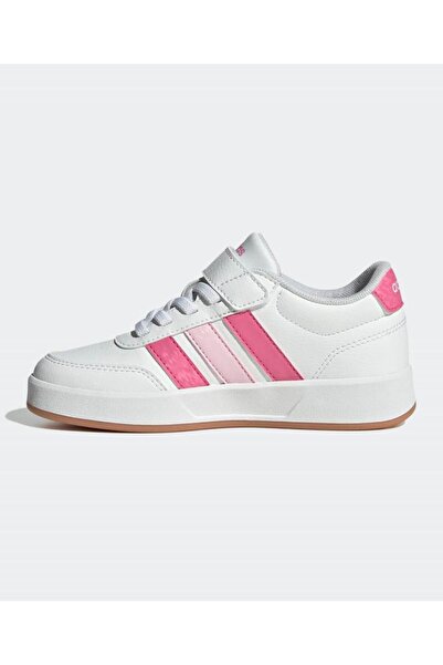 adidas Breaknet 3.0 Velcro Closure Casual Shoes - White/Fuchsia Pink