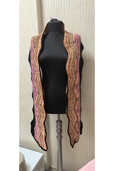 bymila شال وشاح نسائي محبوك يدويًا