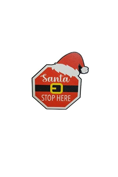 OEM „SANTA STOP HERE„, caseta luminoasa LED, in format 3D