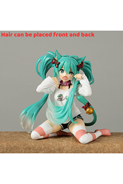 BANDAI 1 لعبة مجسمة أنمي هاتسون ميكو كاواي 11 سم نيكو تي شيرت فير. تمثال أكشن من مادة البولي فينيل كلوريد لطيف من الرسوم المتحركة.