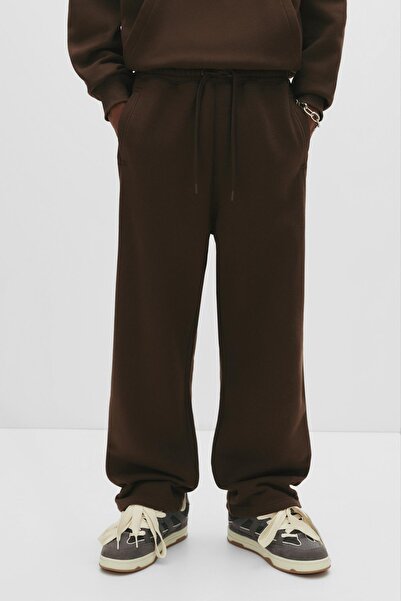 Pull & Bear Basic baggy tracksuit bottoms