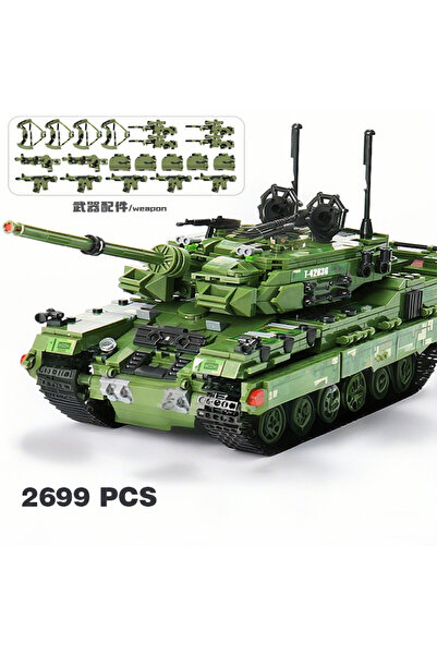 Choice بدون صندوق، 2699 قطعة من مكعبات بناء دبابة بانزر بانثر العسكرية من الحرب العالمية الثانية، دبابة 99A، دبابة قتال، قطعتان