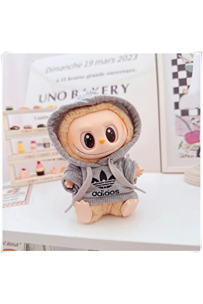 Miniso مجموعة ملابس دمية ADI GRAY Labubu V1 V2 V3 بمقاس 15/17 سم، بغطاء رأس و...