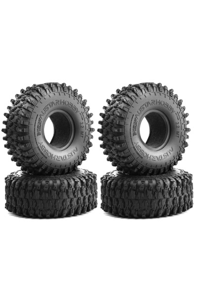 Choice إطارات سوداء مقاس 4 قطع 130x46 مم 2.2 بوصة لسيارات RC Rock Crawler متو...