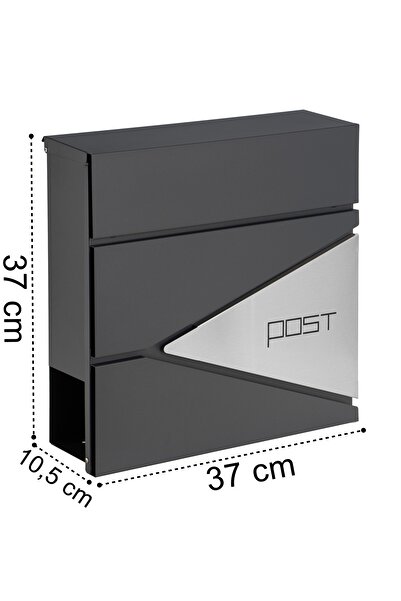 Other Skrzynka pocztowa na listy Boris antracyt z napisami