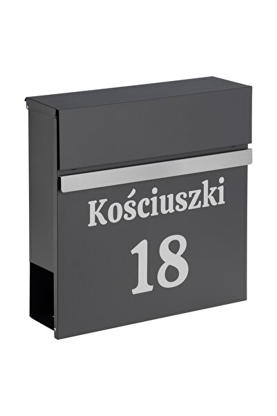 Other Skrzynka pocztowa na listy Norton antracyt z napisami
