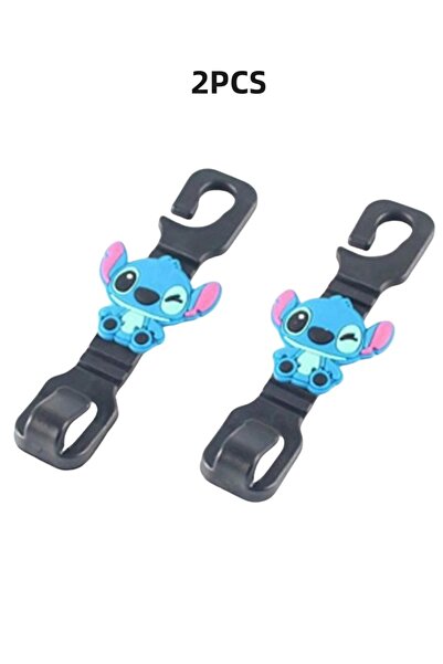 Miniso 2pcs stitch 2pcs/set Stitch Anime Car Hook Cartoon Stitch Figure Hook Car Accessories Seat Hooks Kaw