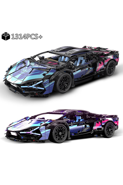 Choice بدون صندوق، 1314 قطعة، نموذج سيارة سباق رياضية تقنية من مدينة MOC، مكعبات بناء، سيارة هايبركار را