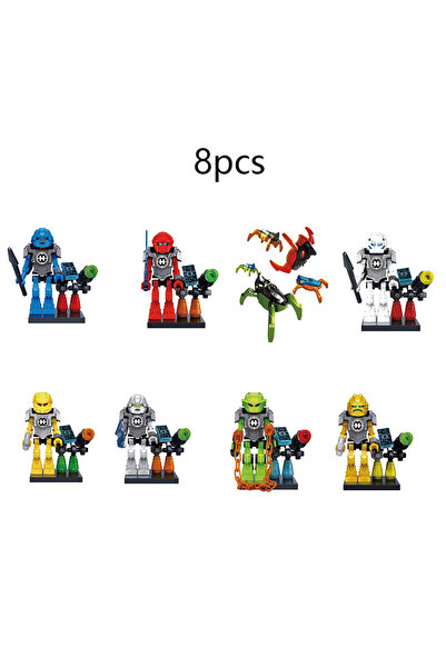 Choice 5pcs Hero Movie Series Dinosaur Team Building Blocks Yellow Green Soli...