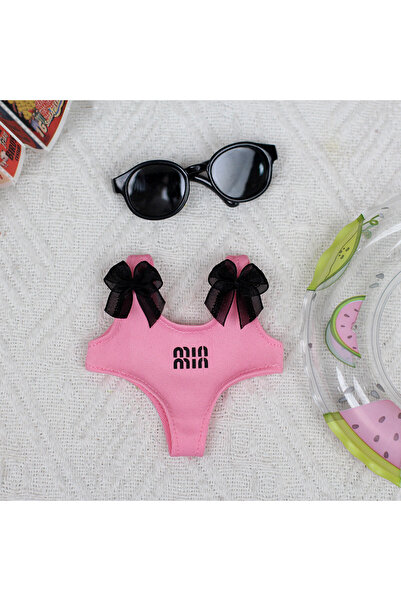 Choice لا دمية وردية اللون، مجموعة واحدة من ملابس السباحة الدائرية لدمية لابو...