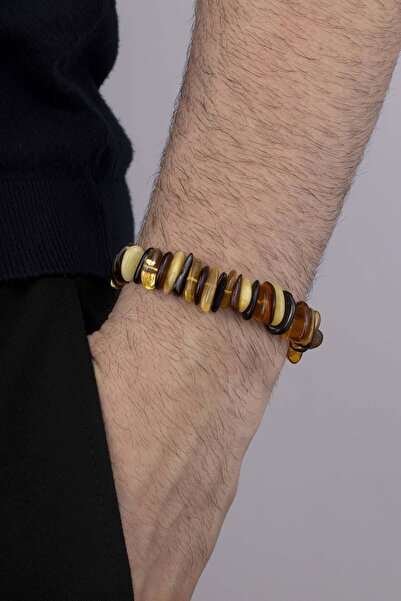 Gümüş Pazarım Original Rough Stone Adult Amber Bracelet