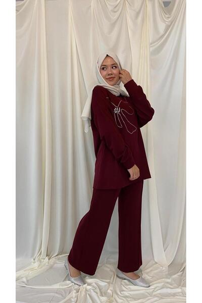 zenne TAŞ İŞLEMELİ İKİLİ PANTOLON TUNİK TAKIM (girişimci anne tarafından gönderilecektir)