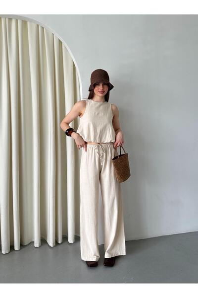 Laluvia Természetes pamut blúz nadrág szett