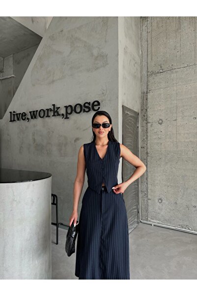 Laluvia Комплект спідниця-жилет з чорною баночною спідницею