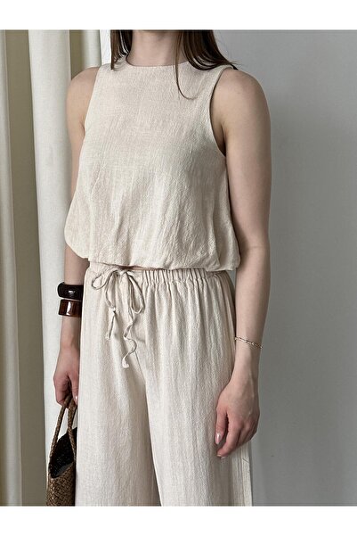 Laluvia Természetes pamut blúz nadrág szett