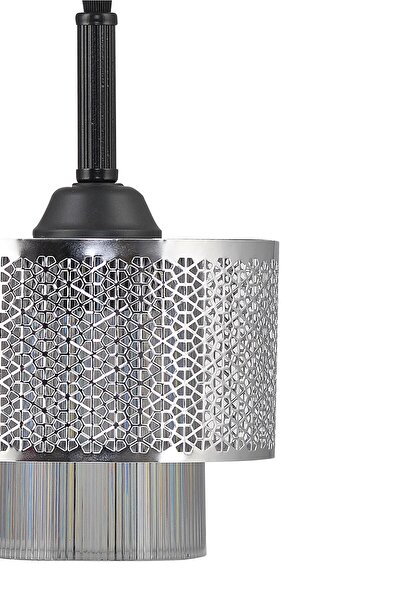 DEDE Tekli Motif Sarkıt Avize Krom Modern Tasarım