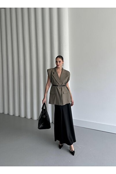 Laluvia Khaki vesta s páskem