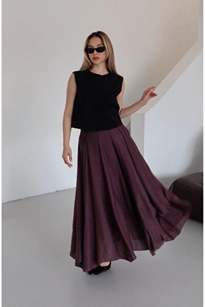 Laluvia Mürdüm Parçalı Etek