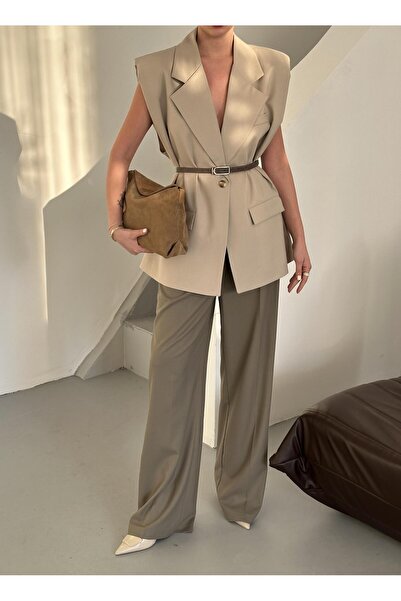 Laluvia Stone Belted Vest